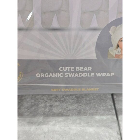 Jam Naturals Baby Swaddle‎ Blanket Cute Bear Organic Receiving Wrap 3-6 Months - Picture 4 of 6